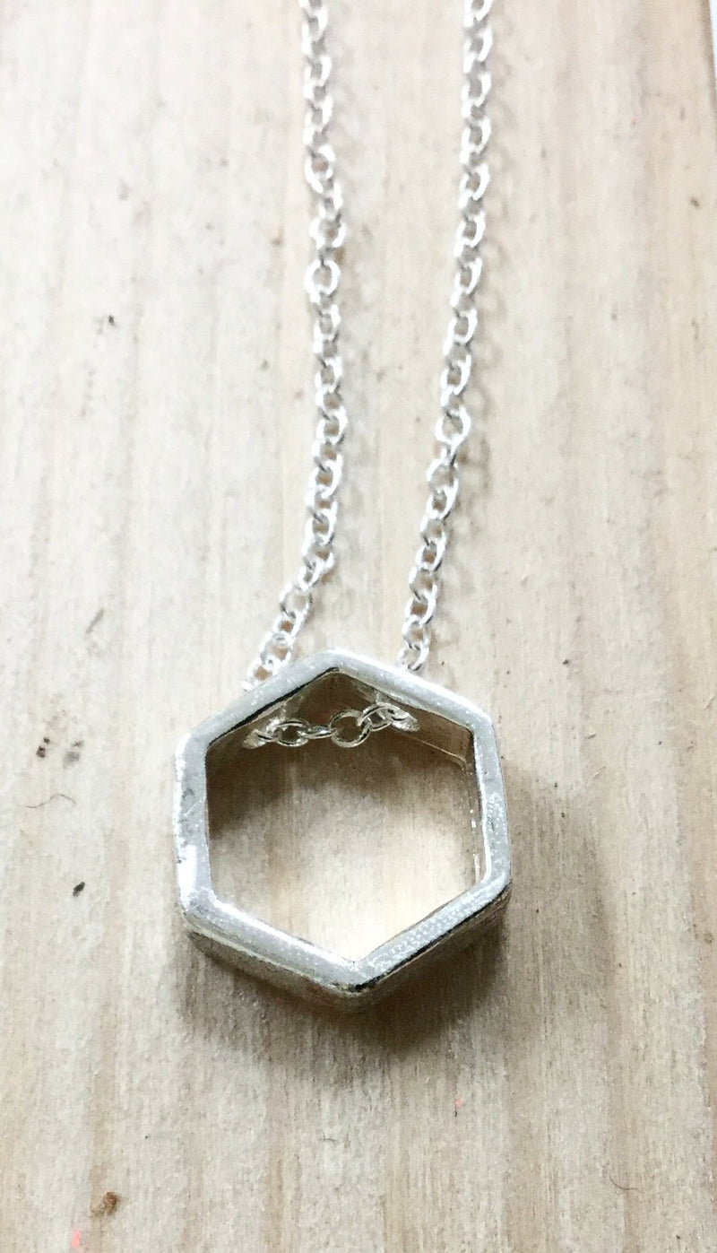 Hexagon Necklace Single