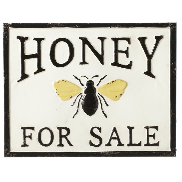 'Honey for Sale' Sign Large Metal