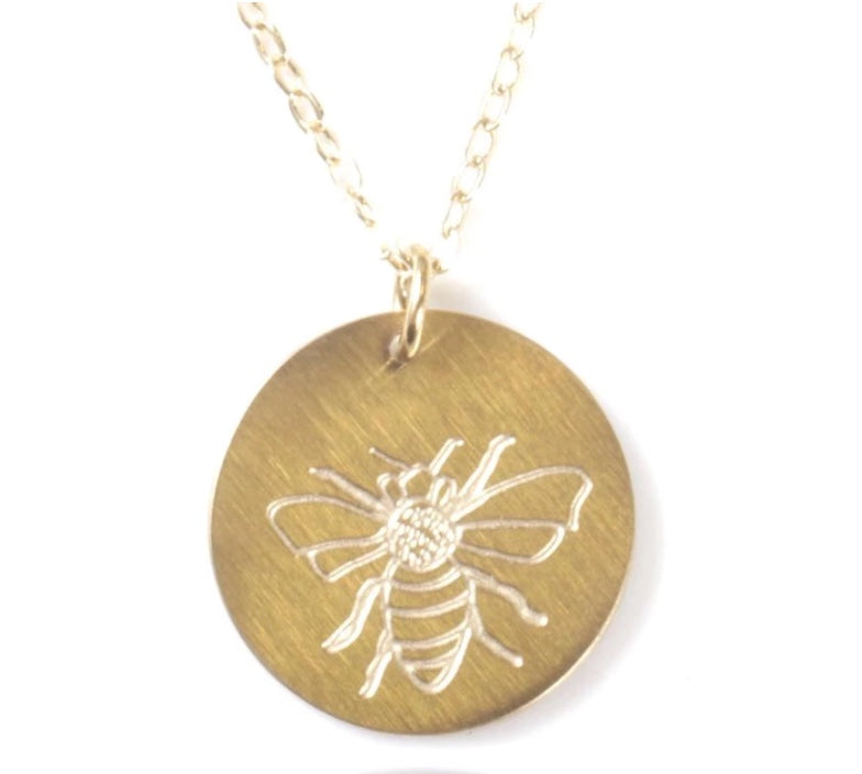 Circle Bee Necklace