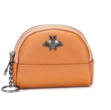 Leather Bee Coin Purse