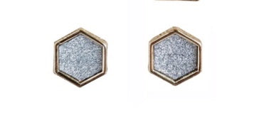Hexagon Sparkly Earrings