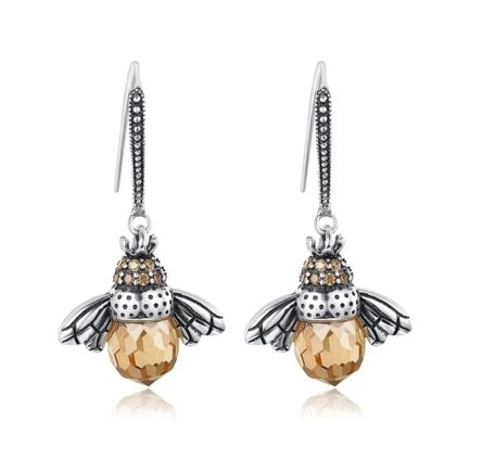 Bee Crystal Earrings